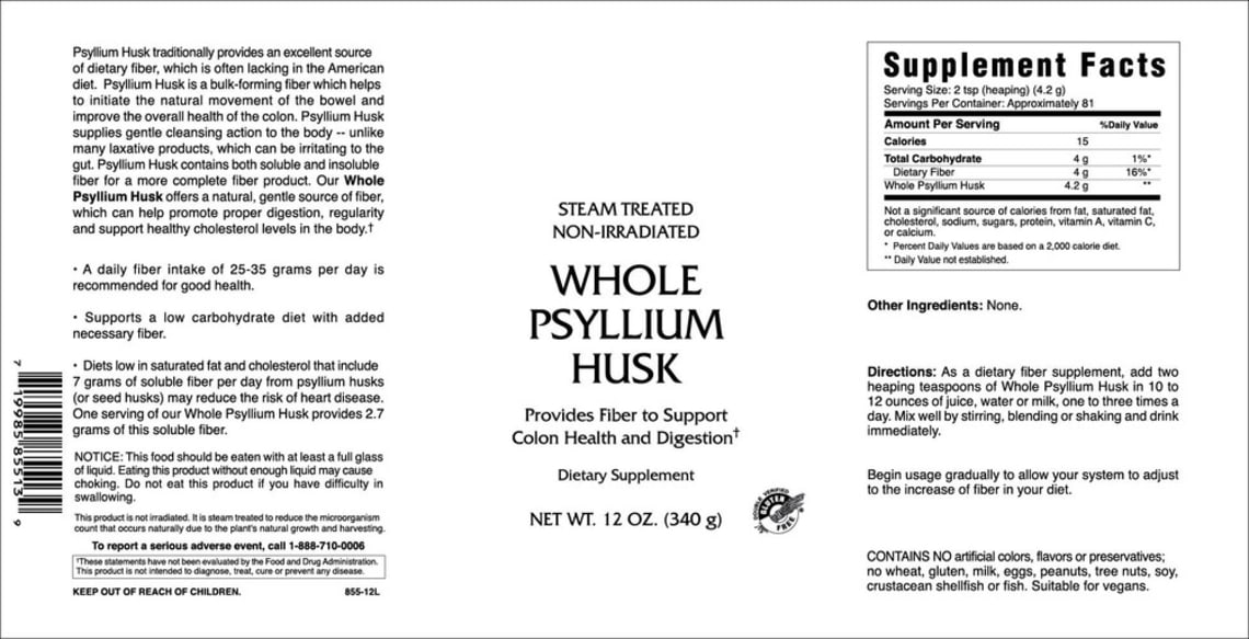 Whole Psyllium Husk from VitaCeutical Labs