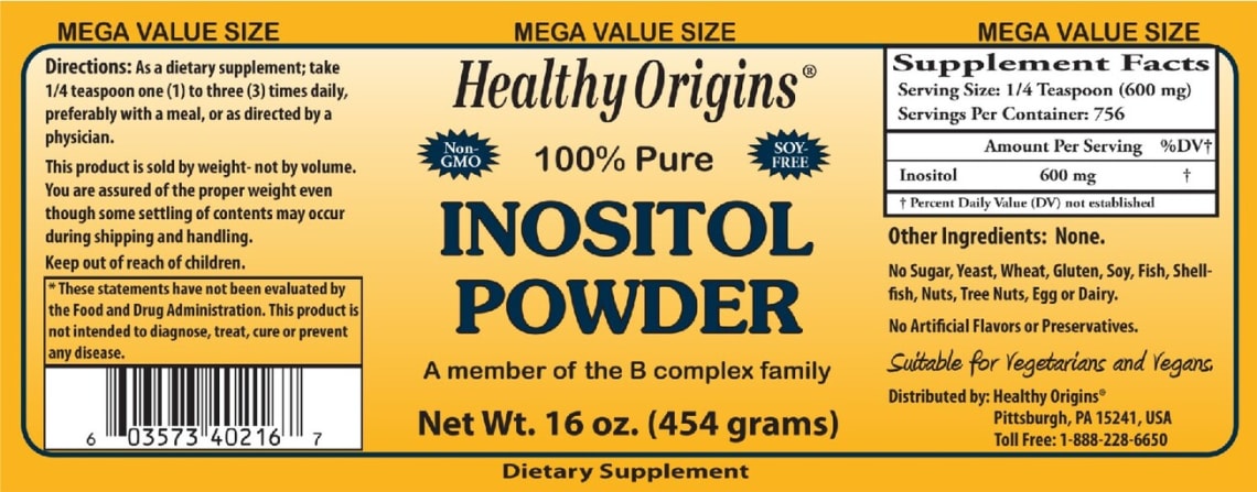 Inositol Powder from Healthy Origins