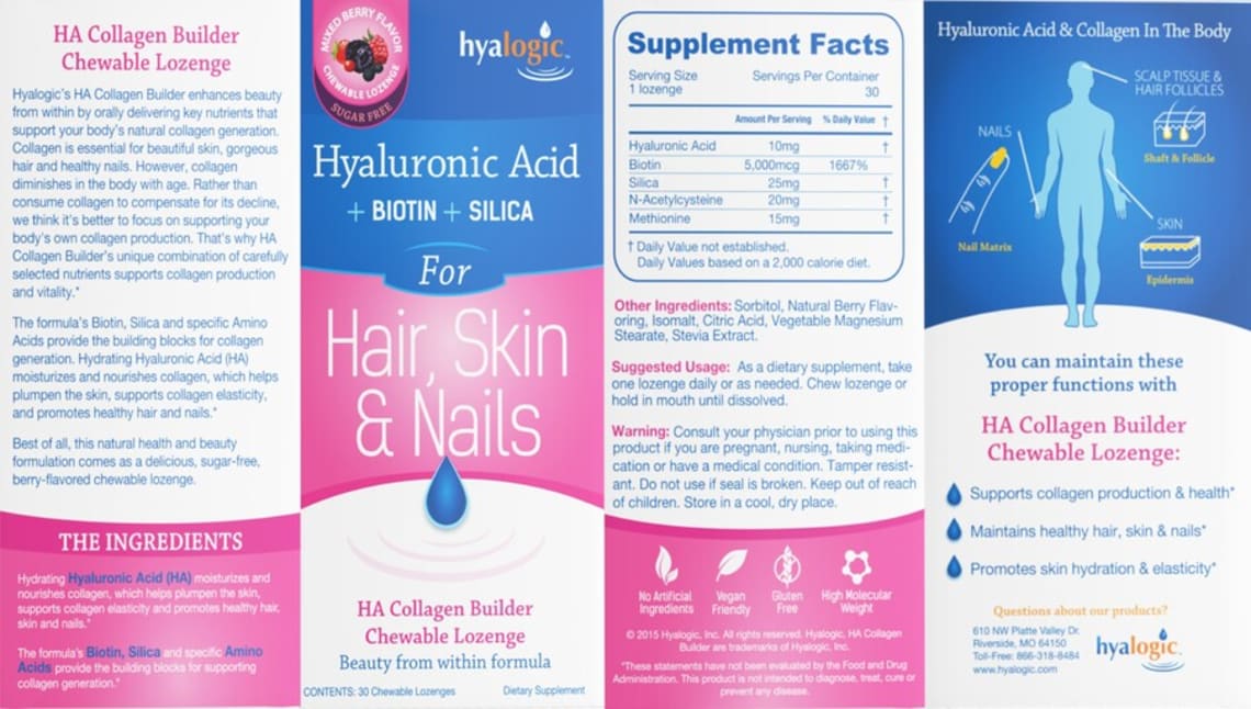 HA Collagen Builder Chewable Lozenge Mixed Berry Flavor from Hyalogic