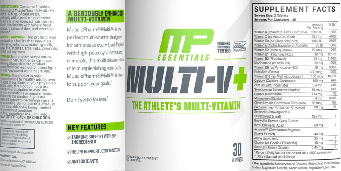 Multi-V+ from MusclePharm MP Essentials