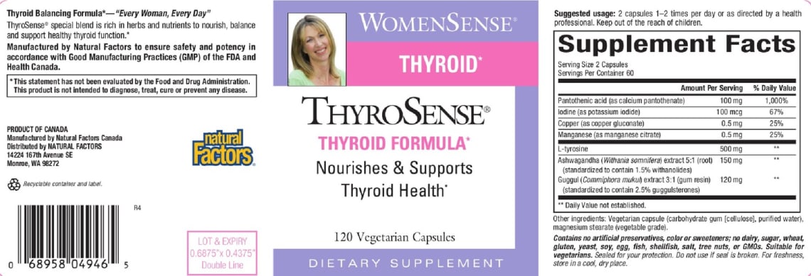 ThyroSense Thyroid Formula from Natural Factors WomenSense