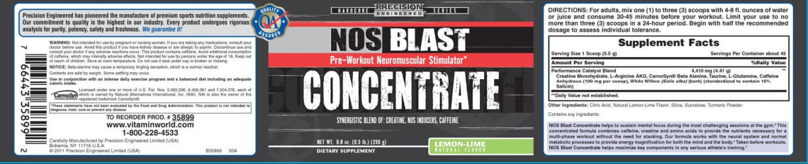 NOS Blast Concentrate from Precision Engineered