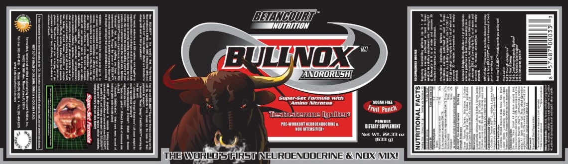 Bullnox Androrush Fruit Punch from Betancourt Nutrition