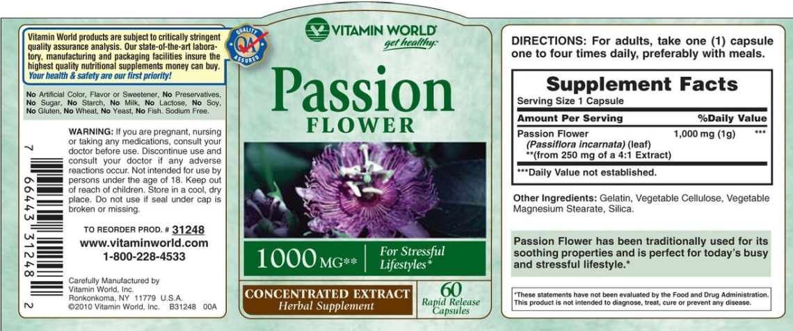 Passion Flower from Vitamin World