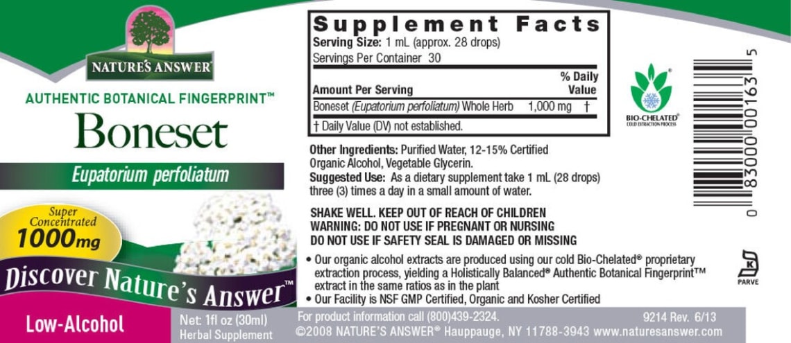 Boneset 1000 mg from Nature's Answer