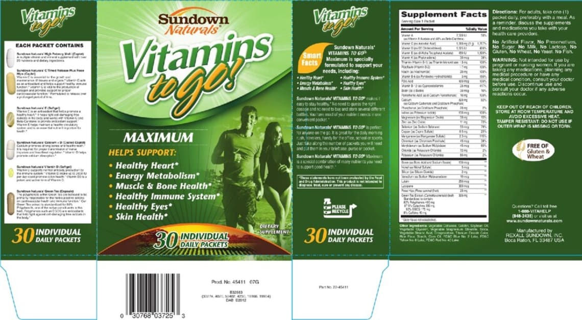 Vitamins To Go! Maximum from Sundown