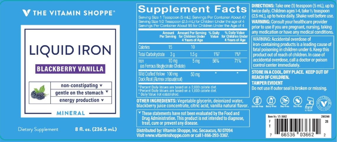 Liquid Iron Blackberry Vanilla from The Vitamin Shoppe