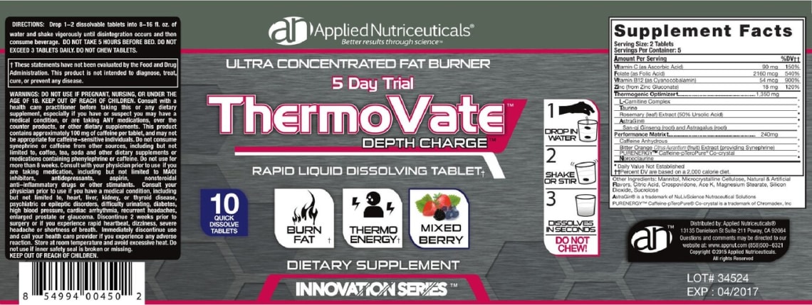 ThermoVate Depth Charge Mixed Berry from Applied Nutriceuticals