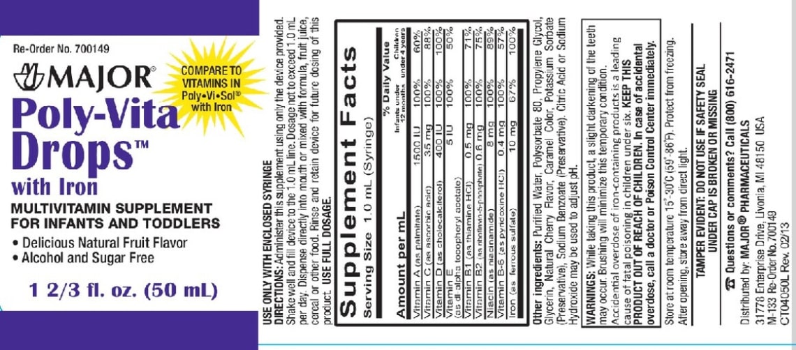 Poly-Vita Drops with Iron from Major