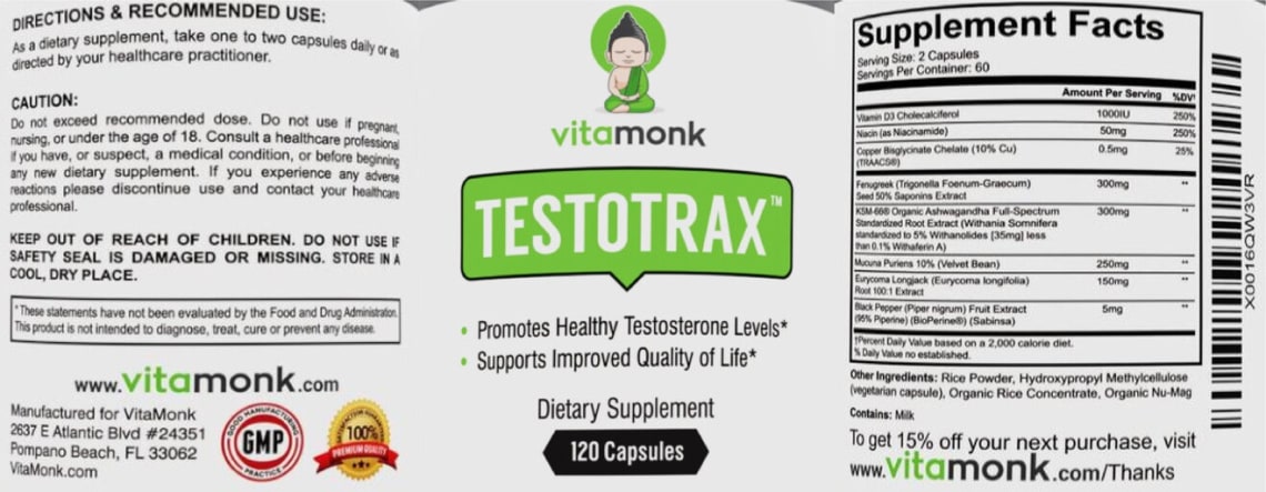 TestoTrax from VitaMonk