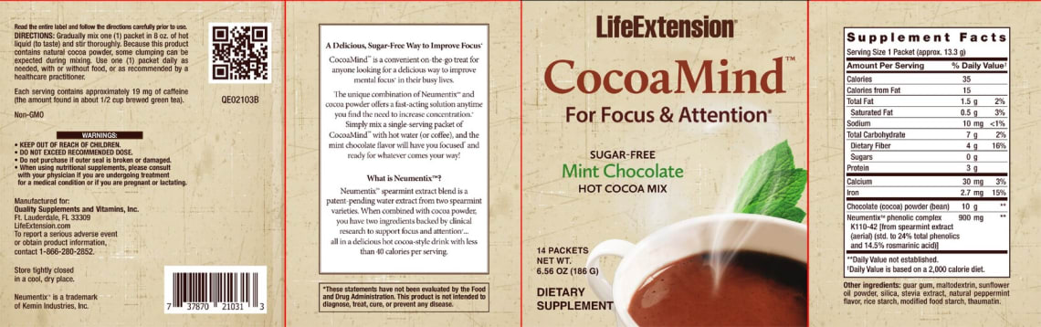 CocoaMind Mint Chocolate from Life Extension
