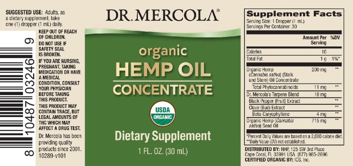 Organic Hemp Oil Concentrate from Dr. Mercola