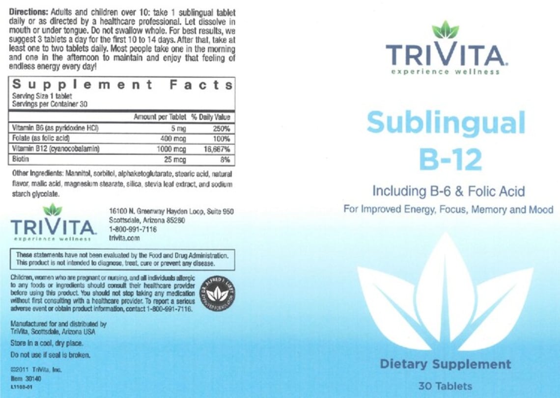 Sublingual B-12 Including B-6 & Folic Acid from TriVita