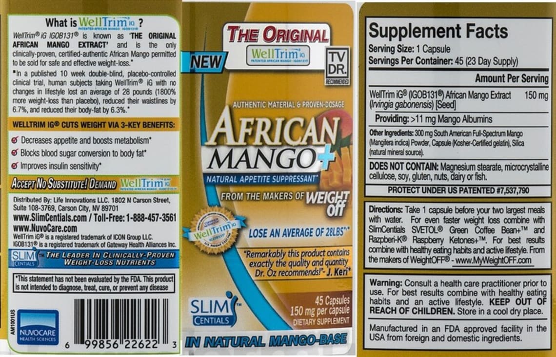 Welltrim IG African Mango+ from Nuvocare Health Sciences Inc.