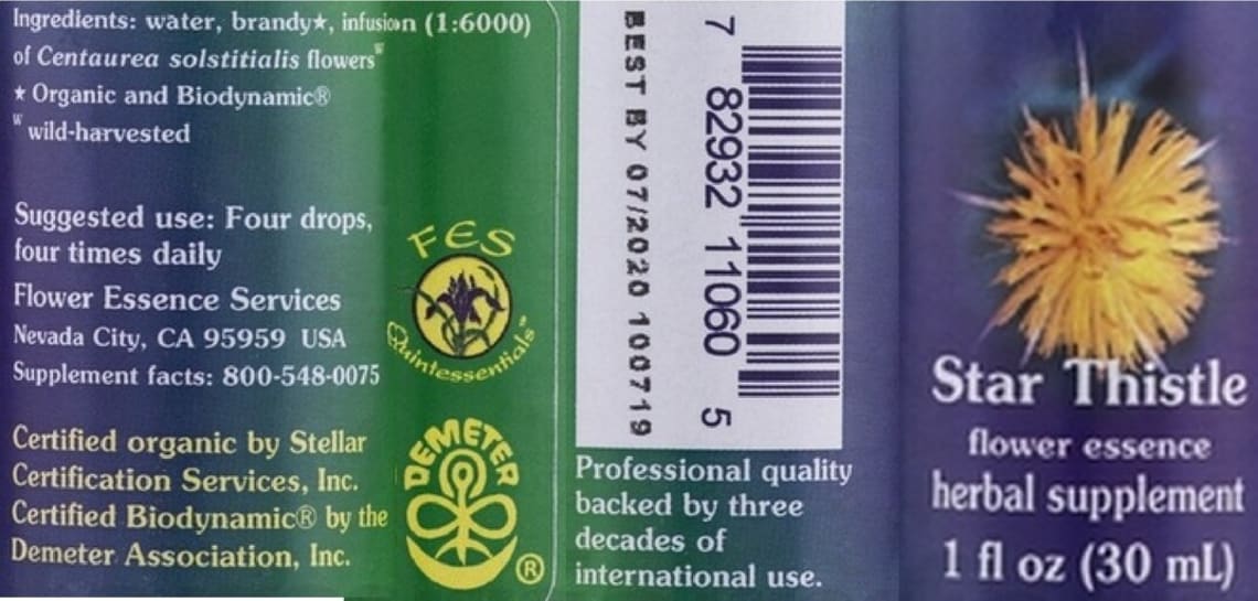 Star Thistle Flower Essence from Flower Essence Services
