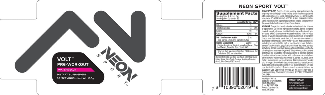 Volt Pre-Workout Watermelon from Neon Sport