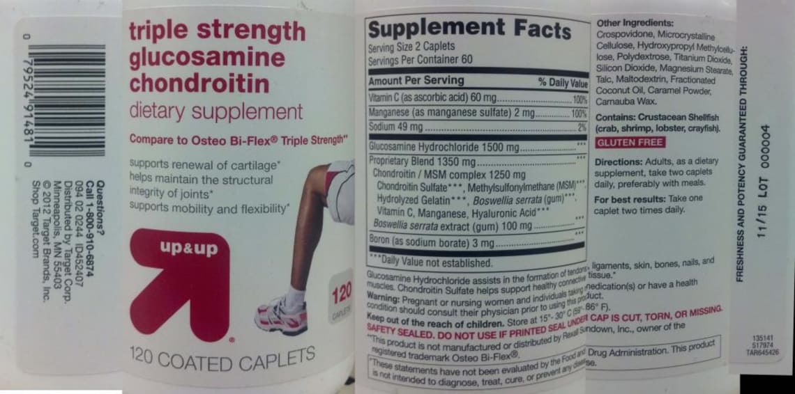 Triple Strength Glucosamine Chondroitin from up&up