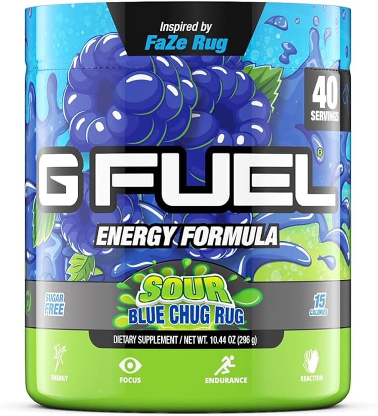 Faze Rug Energy Powder (Sour Blue Raspberry) from G Fuel