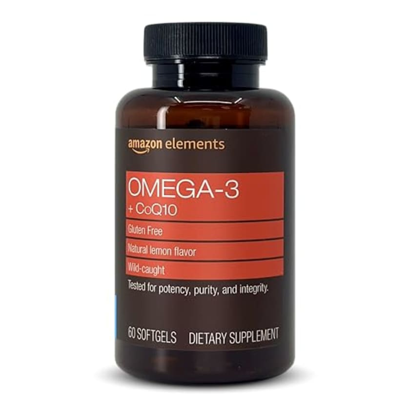 Omega 3 Wild-caught Fish Oil + CoQ10 from Amazon Elements
