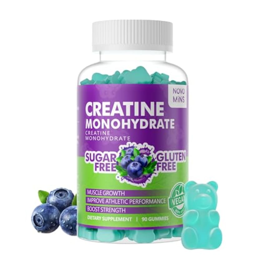 Creatine Monohydrate Gummies (Blueberry) from novomins