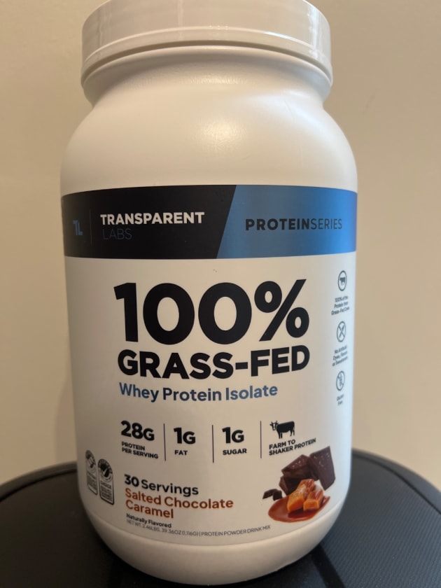 100% Grass-Fed Whey Protein Isolate from Transparent Labs