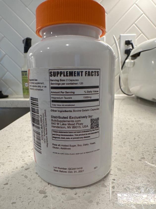 Magnesium Taurate from Bulk Supplements