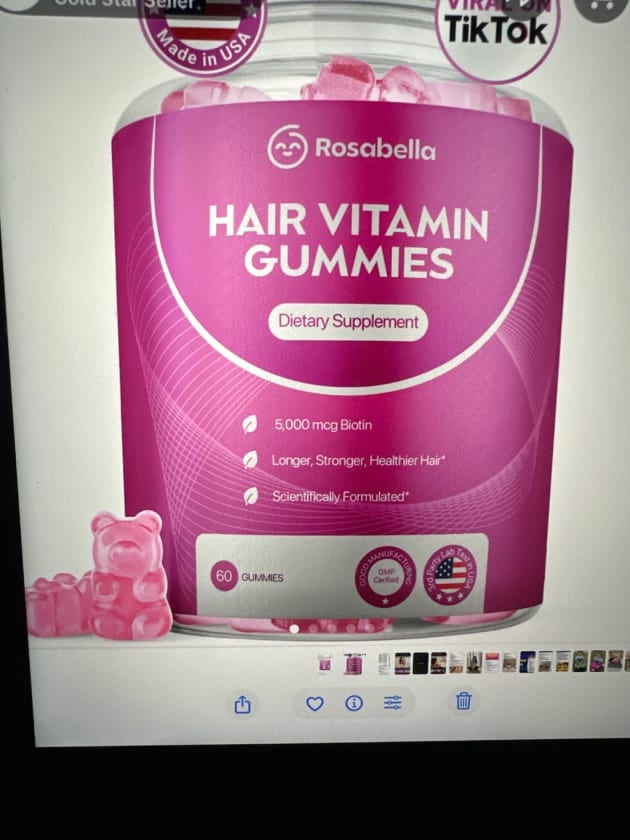 Hair Vitamin Gummies from Rosabella