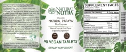 Chewable Natural Papaya Natural Tropical Fruit Flavor