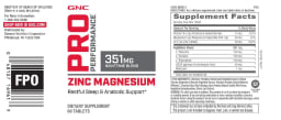 Zinc Magnesium 351 mg Nighttime Blend