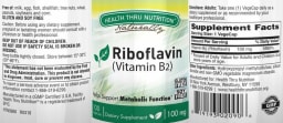 Riboflavin (Vitamin B2) 100 mg
