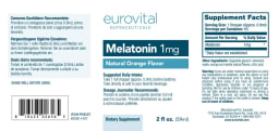 Liquid Melatonin 1 mg Natural Orange Flavor