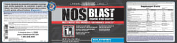NOS Blast Creatine Nitro Solution Blue Raspberry