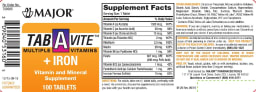 Tab A Vite Multiple Vitamins + Iron