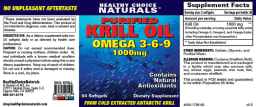 Purified Krill Oil Omega 3-6-9 1000 mg