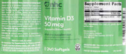 Vitamin D3 50 mcg