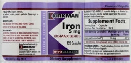 Iron 5 mg Bio-Max Series