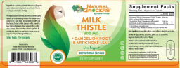 Milk Thistle 300 mg + Dandelion Root & Artichoke Leaf