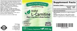 Acetyl L-Carnitine 500 mg