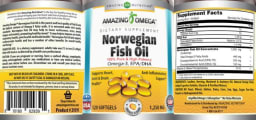 Norwegian Fish Oil 1,250 mg Fresh Orange Flavor