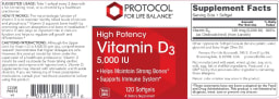 High Potency Vitamin D3 5,000 IU