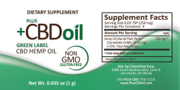 Plus +CBD Oil Green Label