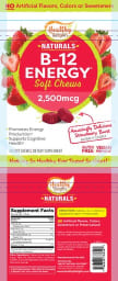 B-12 Energy Soft Chews 2,500 mcg Amazingly Delicious Strawberry Burst