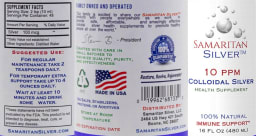 Samaritan Silver Colloidal Silver 10 PPM