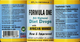 Formula One All Natural Diet Drops With African Mango