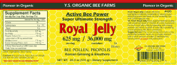 Super Ultimate Strength Royal Jelly 625 mg in Honey