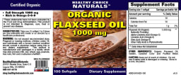 Organic Flaxseed Oil 1000 mg
