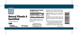Natural Vitamin A Emulsified