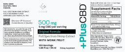 PlusCBD Original Formula with Monk Fruit