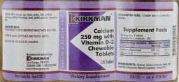 Calcium 250 mg With Vitamin D-3 Chewable Tablets
