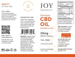 Premium CBD Oil 15 mg Orange Bliss